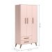 Conjunto Quarto Infantil Retro Sevilha Rosa com Colchao