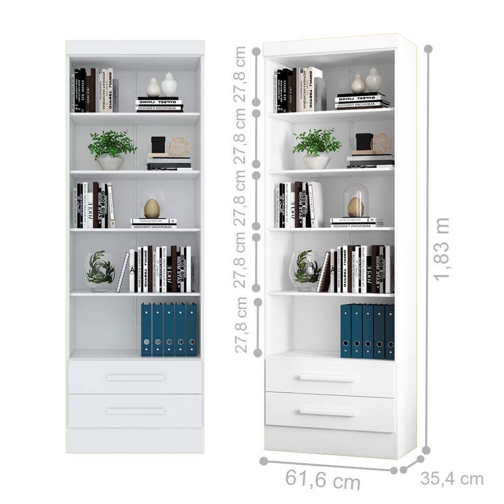 Estante Livreiro Kenner Branco
