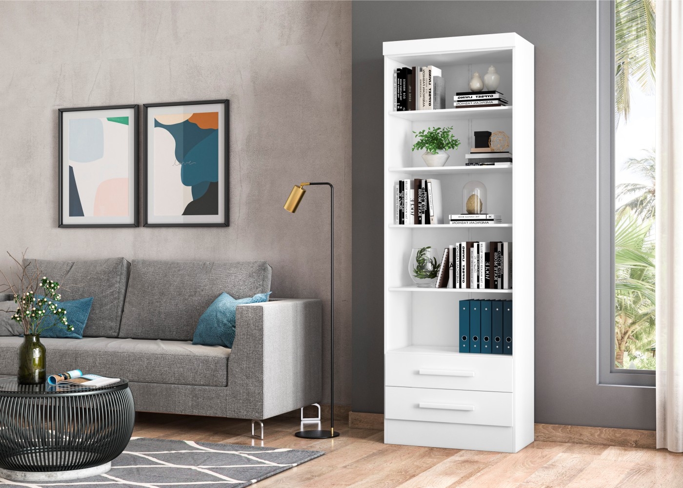 Estante Livreiro Kenner Branco