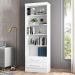 Estante Livreiro com 2 Gavetas 3420 Branco - Qmovi