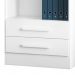 Estante Livreiro com 2 Gavetas 3420 Branco - Qmovi