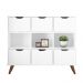 Estante Nicho Vintage Sabina Branco com Gavetas