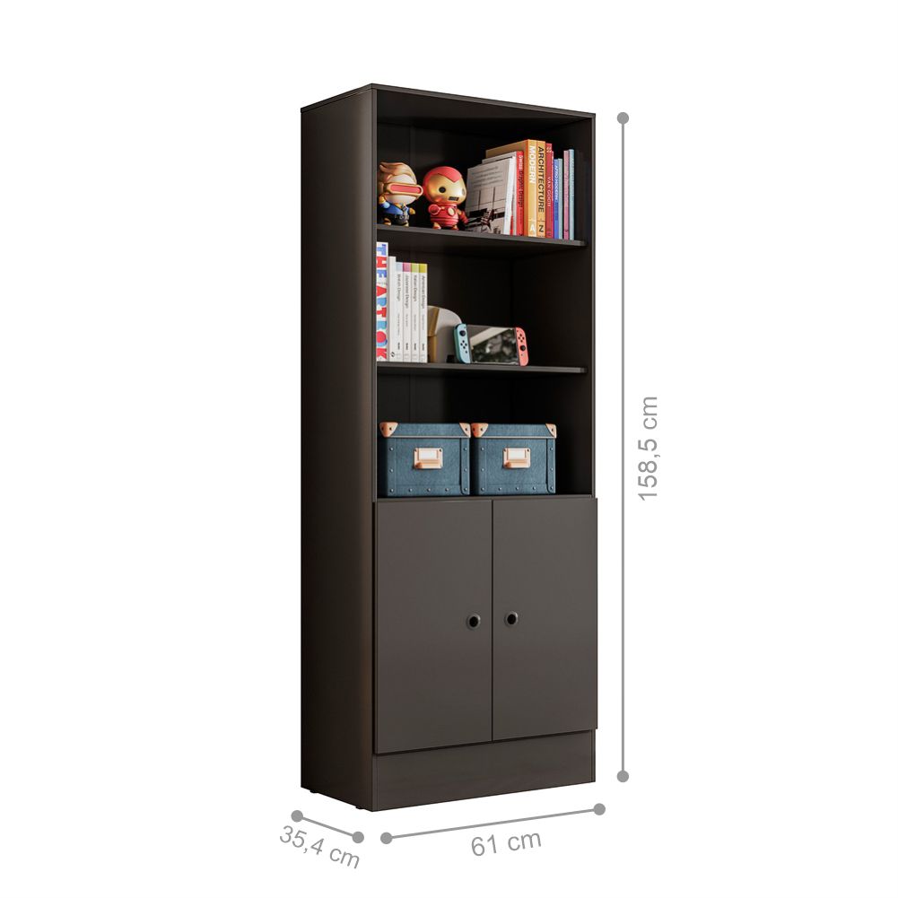 Estante para Livros Cosenza Preto Fosco