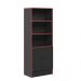 Estante para Livros Cosenza Preto Vermelho