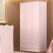 Guarda Roupa Infantil 3 Portas 2 Gavetas Doce Sonho Rosa - Qmovi