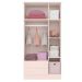 Guarda Roupa Infantil 3 Portas 2 Gavetas Doce Sonho Rosa - Qmovi