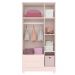 Guarda Roupa Infantil 3 Portas 2 Gavetas Doce Sonho Rosa - Qmovi