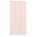 Guarda Roupa Infantil 3 Portas 2 Gavetas Doce Sonho Rosa - Qmovi