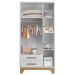 Guarda Roupa Infantil 3 Portas Slim Q Encanto Branco - Qmovi