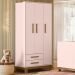 Guarda Roupa Infantil 3 Portas Slim Q Encanto Rosa - Qmovi