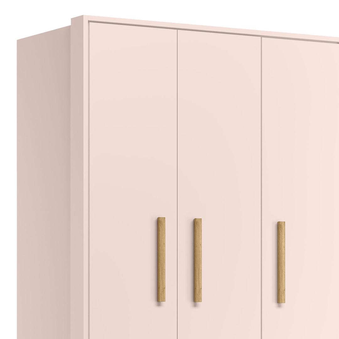 Guarda Roupa Infantil 3 Portas Slim Q Encanto Rosa - Qmovi