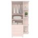 Guarda Roupa Infantil Com Cantoneira Doce Sonho Rosa - Qmovi
