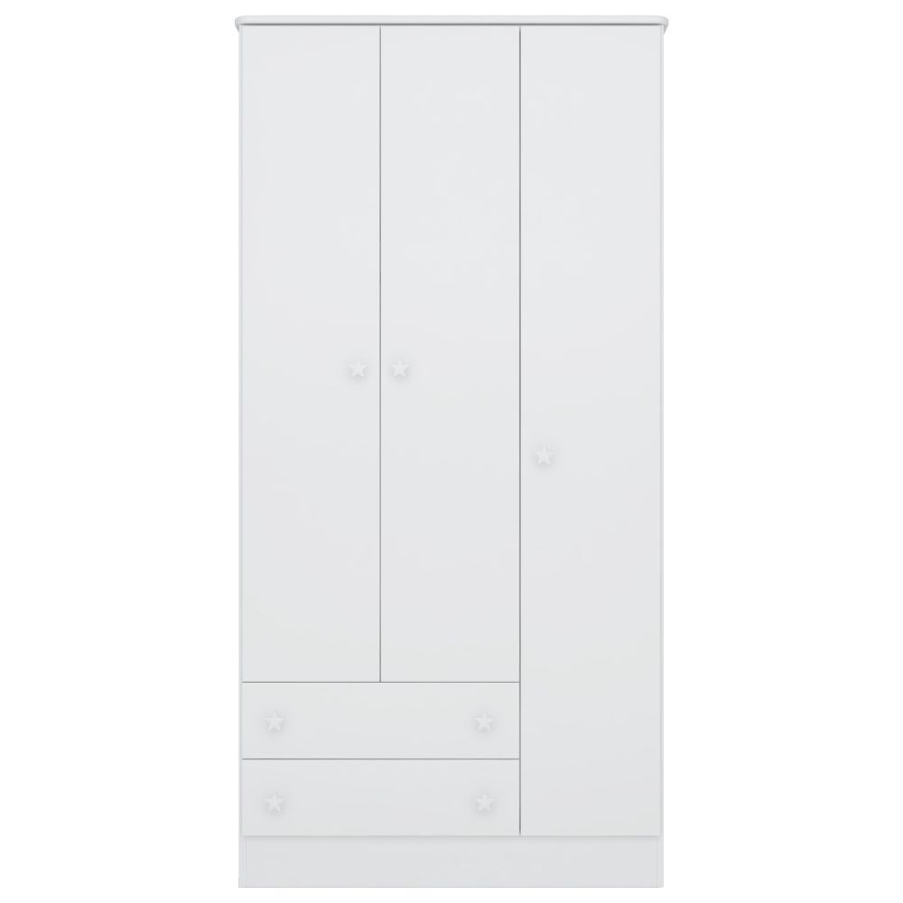 Guarda Roupa Infantil Doce Sonho 3 Portas Branco - Qmovi
