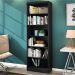 Kit 2 Estantes Livreiro 5 Prateleiras Linus Preto - Qmovi