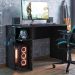 Mesa Gamer com Suporte de Fone Zalie Preto
