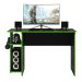 Mesa Gamer com Suporte de Fone Zalie Preto Verde