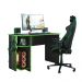 Mesa Gamer com Suporte de Fone Zalie Preto Verde