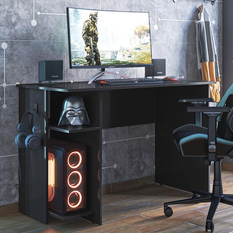 Mesa para Computador Gamer 3875 Preto Fosco - Qmovi