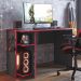 Mesa para Computador Gamer 3875 Preto Fosco/Vermelho - Qmovi