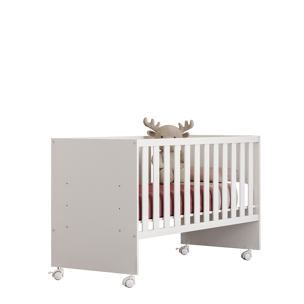 Mini Cama Liz Com Rodízios Branco