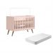 Mini Cama Retro Sophia Rosa com Colchao