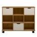 Nicho Organizador 3 Gavetas com Rodízios Freijó/Off White - Qmovi