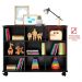 Nicho Organizador 3 Gavetas com Rodízios Preto/Colorido - Qmovi