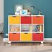 Nicho Organizador 6 Gavetas com Rodízios Branco/Colorido - Qmovi