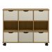 Nicho Organizador 6 Gavetas com Rodízios Freijó/Off White - Qmovi