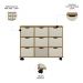 Nicho Organizador 9 Gavetas com Rodízios Freijó/Off White - Qmovi