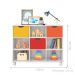 Nicho Organizador com Rodinhas Portland Branco com 3 Gavetas Coloridas