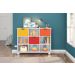 Nicho Organizador com Rodinhas Portland Branco com 3 Gavetas Coloridas