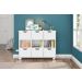 Nicho Organizador com Rodinhas Portland Branco com Gavetas