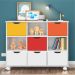 Nicho Organizador com Rodinhas Portland Branco com Gavetas Brancas e Coloridas