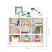 Nicho Organizador com Rodinhas Portland Branco com Gavetas Brancas e Coloridas
