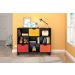 Nicho Organizador com Rodinhas Portland Preto com 3 Gavetas Coloridas