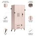 Quarto Infantil 3 Peças com Berço Q Encanto Retrô Rosa - Qmovi
