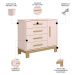 Quarto Infantil 3 Peças com Berço Q Encanto Slim Rosa - Qmovi
