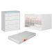 Quarto de Bebê Cômoda 2523 e Berço 1344 Doce Sonho com Colchão Branco - Qmovi