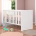 Quarto de Bebê Cômoda 2523 e Berço Mini Cama 1344 Doce Sonho Branco - Qmovi