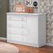 Quarto de Bebê Cômoda 2561 e Berço 1344 Doce Sonho com Colchão Branco - Qmovi