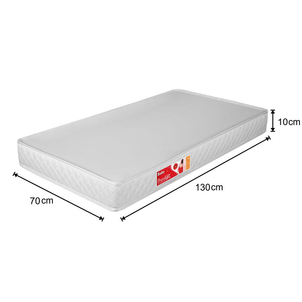 Quarto de Bebê Cômoda 777 e Berço 1344 Doce Sonho com Colchão Branco - Qmovi