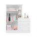 Roupeiro com Comoda Infantil Fermo Branco