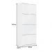 Sapateira Safira 4 Portas Articuladas Cor Branco - Quarto