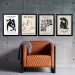 Kit 4 Quadros Cinza Preto - Matisse Picasso 33x24cm - com vidro
