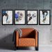 Kit 4 Quadros Decorativos Futebol 45x34cm - com vidro