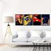Kit 4 Quadros Decorativos Músicos Jazz 33x24cm - com vidro