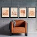Kit 4 Quadros Modernos Matisse - Marrons 24x18cm - com vidro