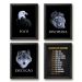 Kit 4 Quadros Motivacionais Para Empresa 45x34cm - com vidro