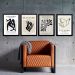 Kit 4 Quadros Preto Cinza - Matisse Picasso 33x24cm - com vidro